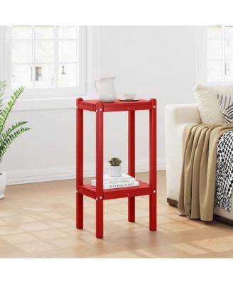 36" Outdoor Adirondack HDPE 2-Tier Patio Side Table