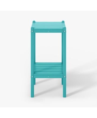 36" Outdoor Adirondack HDPE 2-Tier Patio Side Table