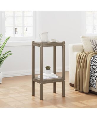 36" Outdoor Adirondack HDPE 2-Tier Patio Side Table