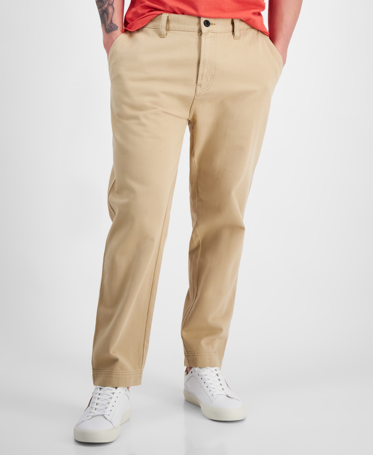 Hugo By  Boss Men's Tapered-fit Chino Pants In Medium Beige