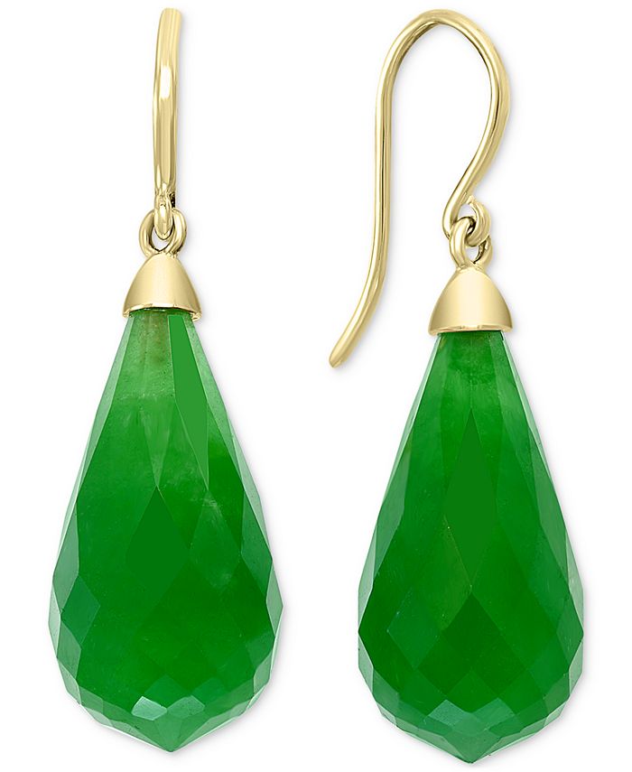EFFY Collection EFFY® Dyed Jade Fancy-Cut Briolette Drop Earrings in ...