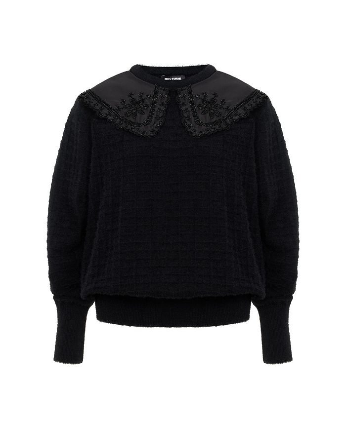 NOCTURNE Women's Embroidered Sweater - Macy's