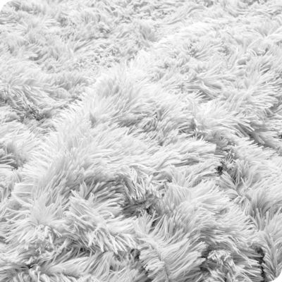 Shaggy Fleece Plush Front Crystal Velvet Back Duvet Cover, Queen