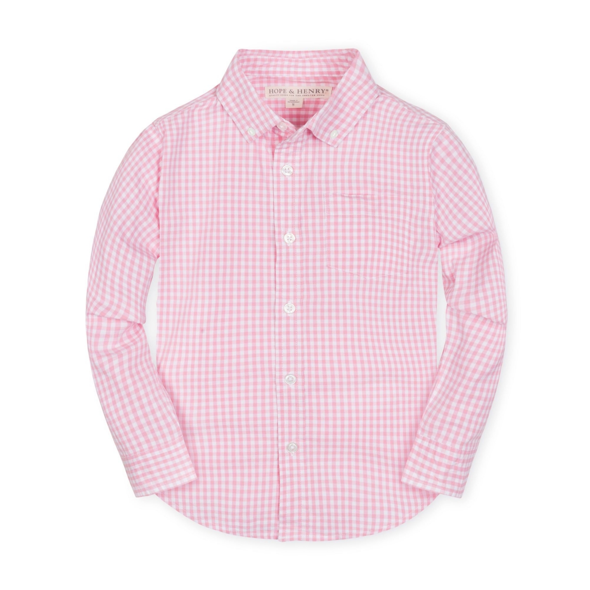 Hope & Henry Boys Organic Poplin Long Sleeve Button Down Shirt