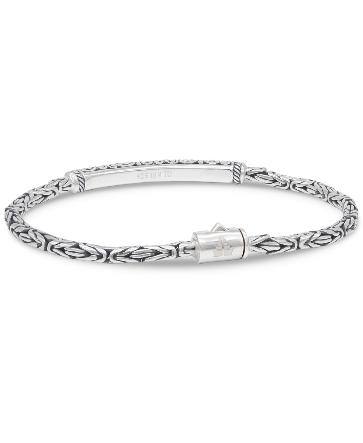 Bali Filigree with Borobudur Chain Bracelet in Sterlingand 18K Gold - Silver