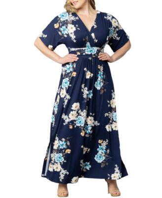 Plus size fashion maxi kimono