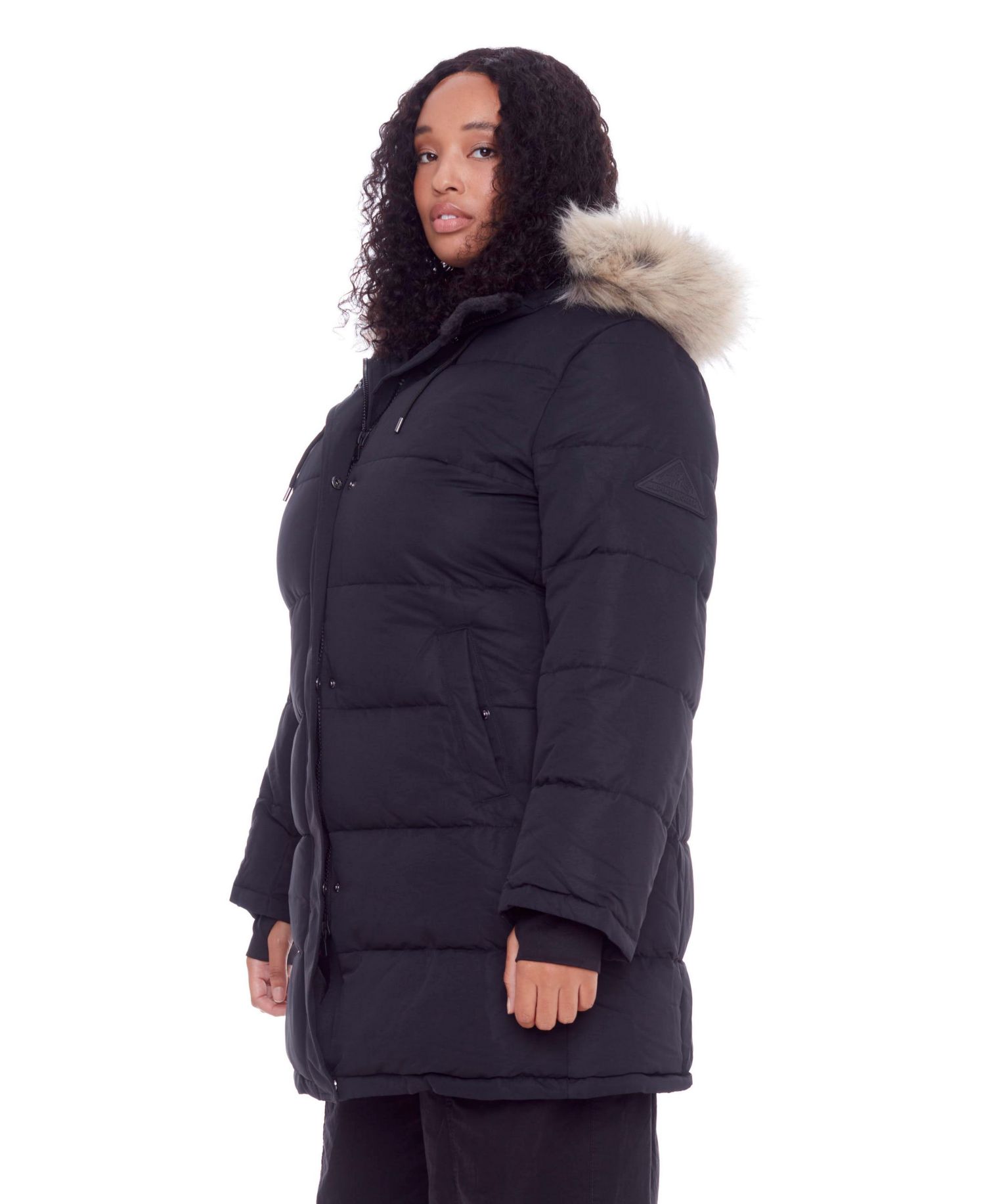 Plus Size Aulavik Down Mid-length Hooded Parka Coat