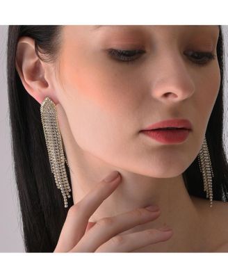 Women's Gold  Bling Cluster Drop Earrings