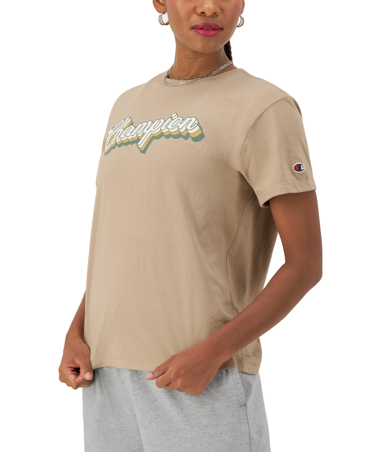Champion Women's Classic Logo Crewneck T-Shirt