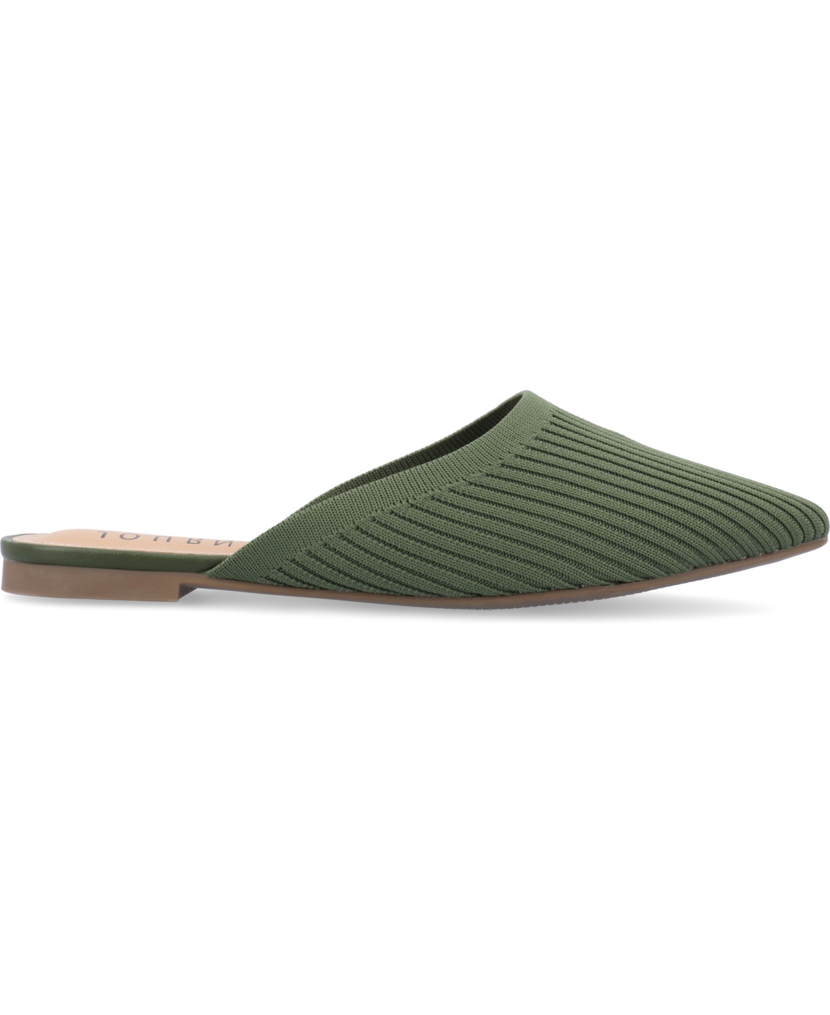 Shop Journee Collection Women's Aniee Knit Mules In Olive