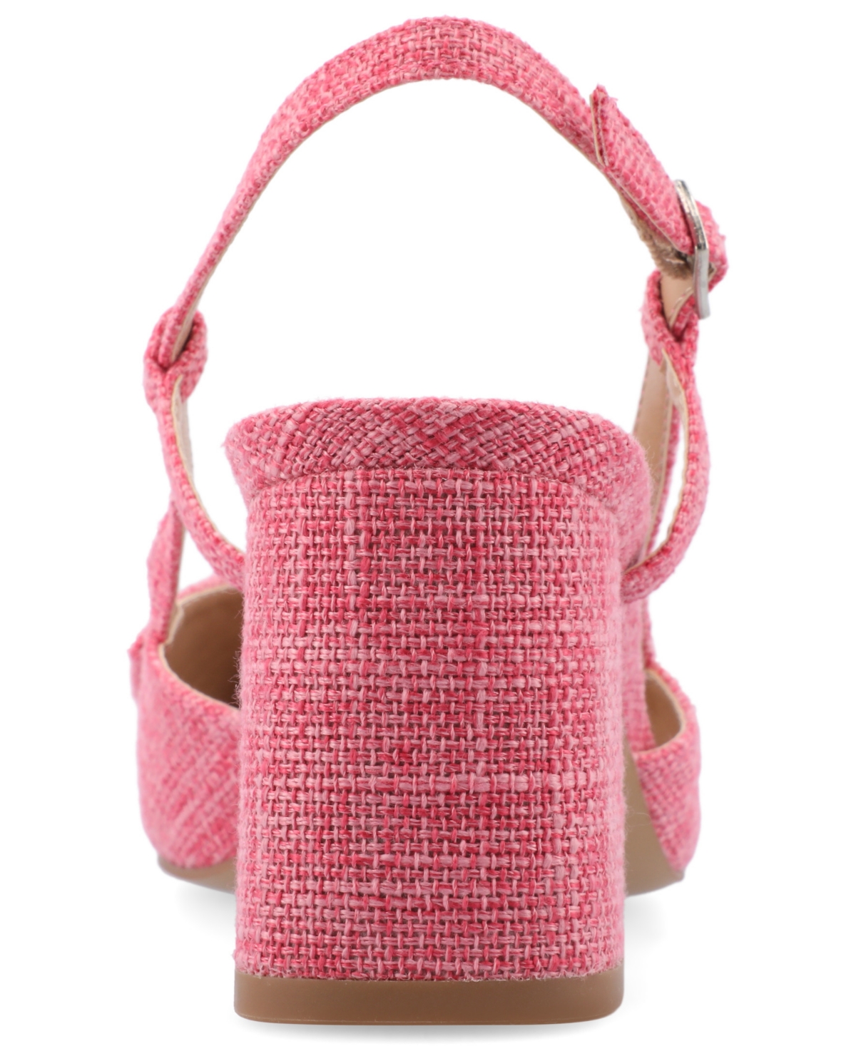 Journee Collection Women's Tailynn Canvas Slingback Heels