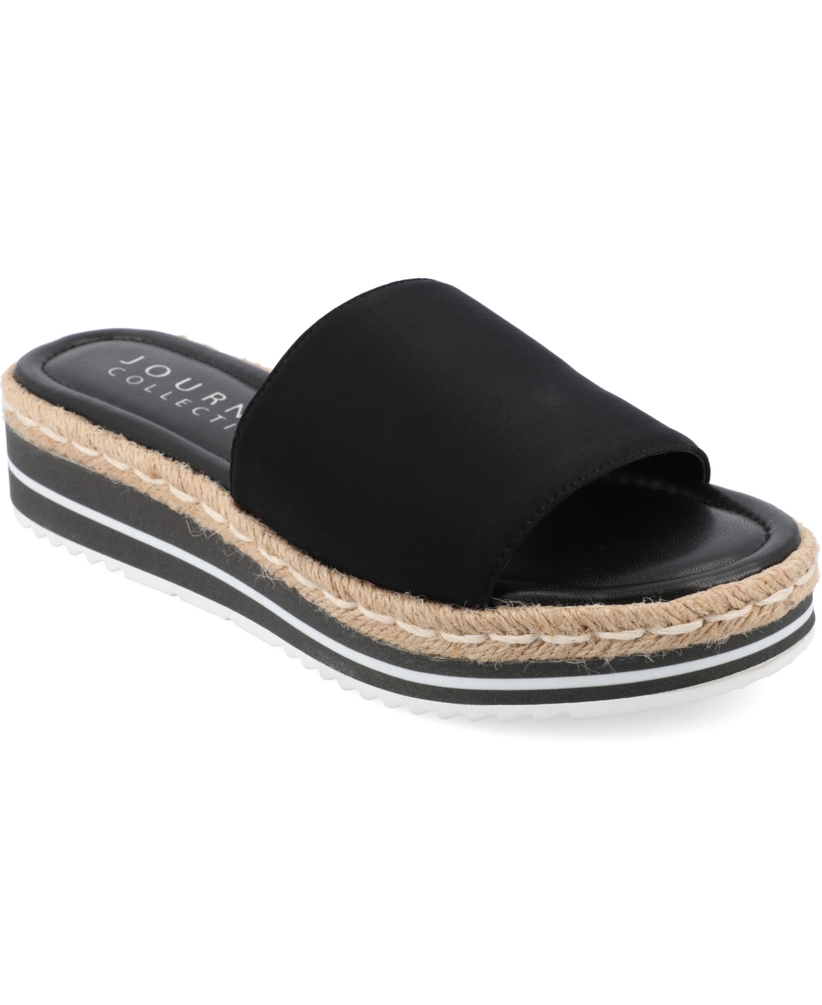 JOURNEE COLLECTION WOMEN'S ROSEY TRU COMFORT FOAM WIDE WIDTH WEDGE HEEL ESPADRILLE SANDALS