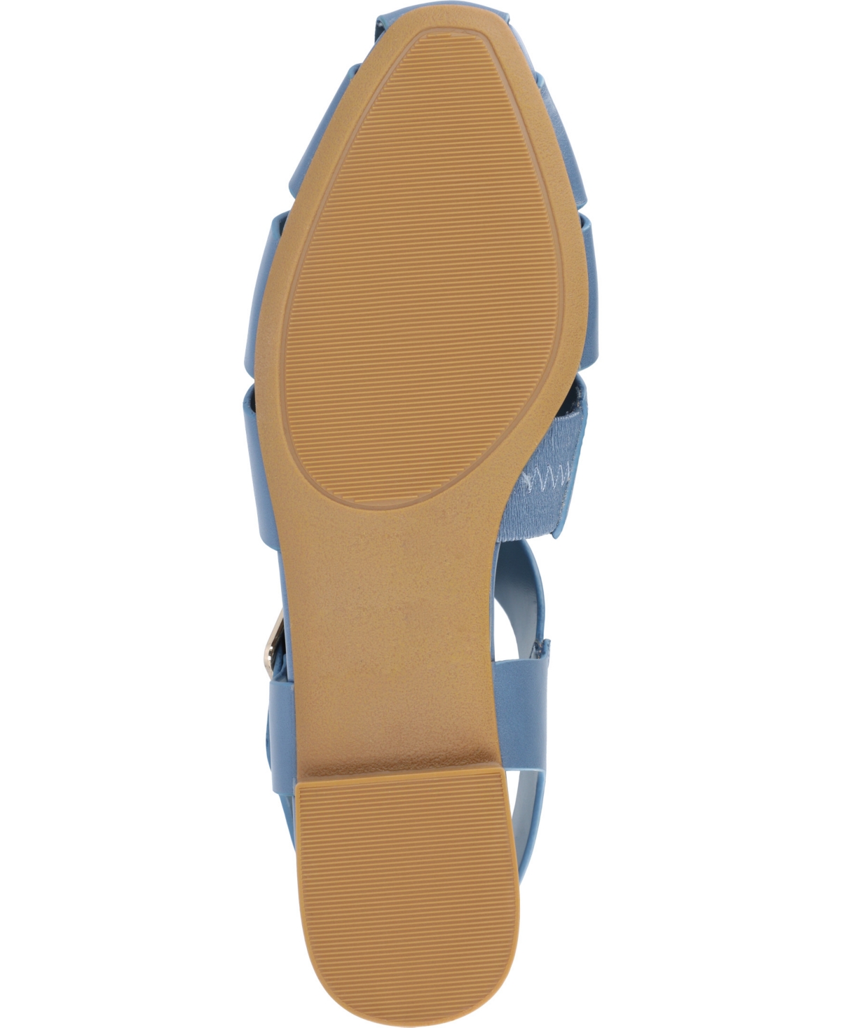 Journee Collection Womens Cailinna Ankle Strap Flat Sandals In Blue