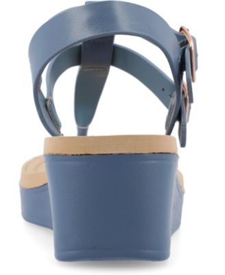 Women's Bianca Double Buckle Platform Wedge Sandals