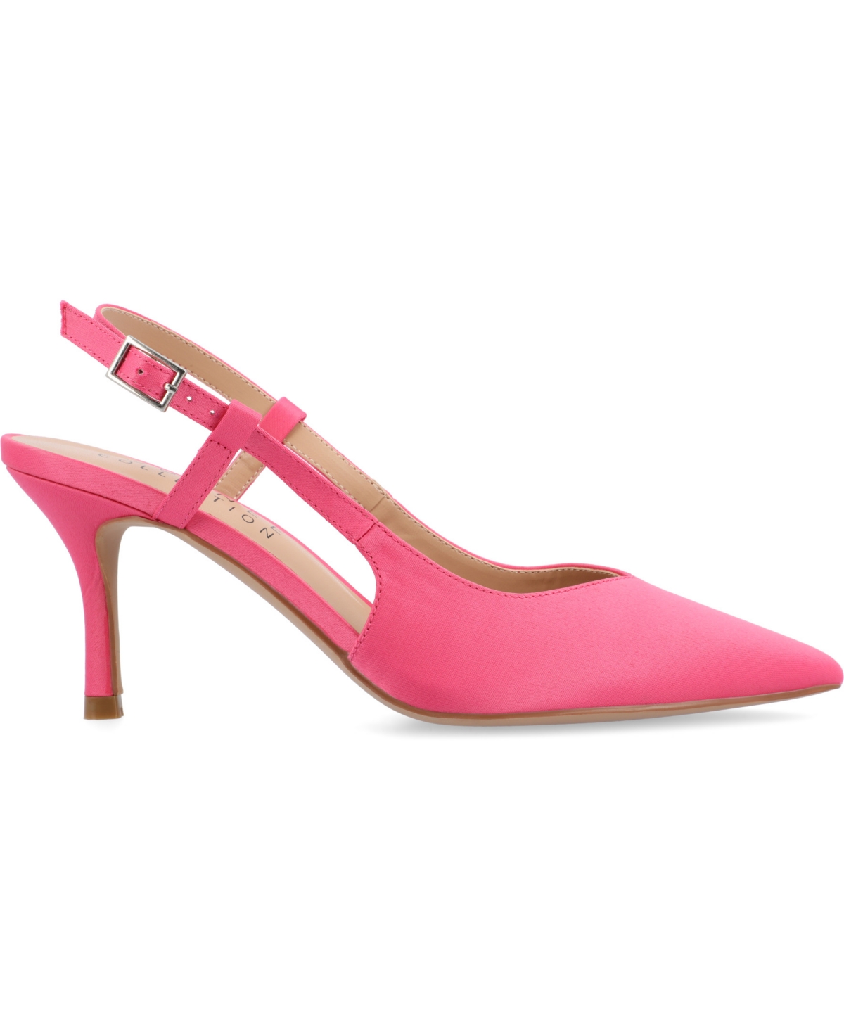 Shop Journee Collection Women's Knightly Satin Slingback Pumps In Fuchsia