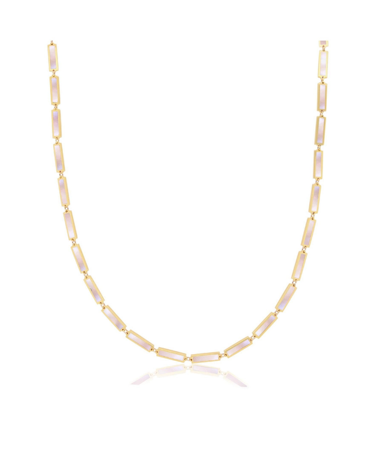 Mother of Pearl Bar Necklace - White