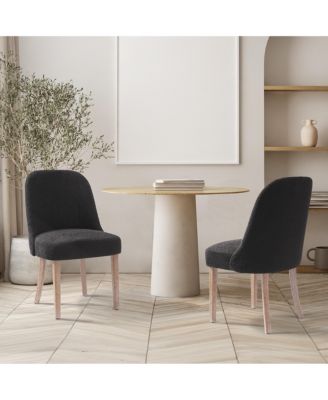 Mid-Century Modern Upholstered Boucle Dining Chair (Set of 2)