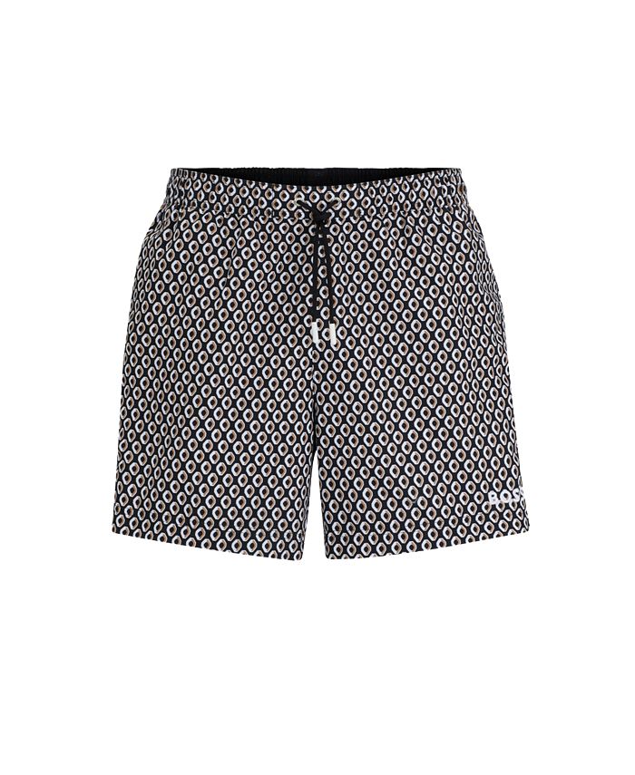 Hugo Boss Men's Micro-Print Quick-Drying Swim Shorts - Macy's