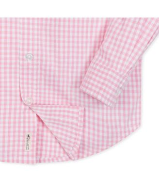 Baby Boys Stretch Poplin Long Sleeve Button Down Shirt