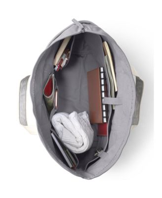 Extra Large Solid Color 5 Pocket Zip Top Canvas Tote Bag