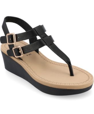 Women's Bianca Double Buckle Platform Wedge Sandals