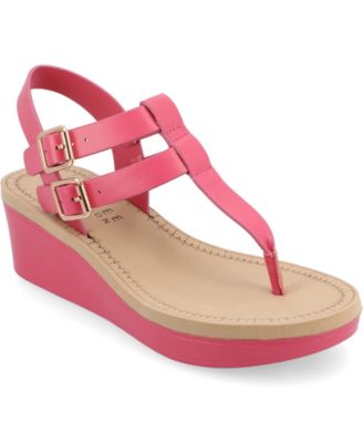 Women's Bianca Double Buckle Platform Wedge Sandals