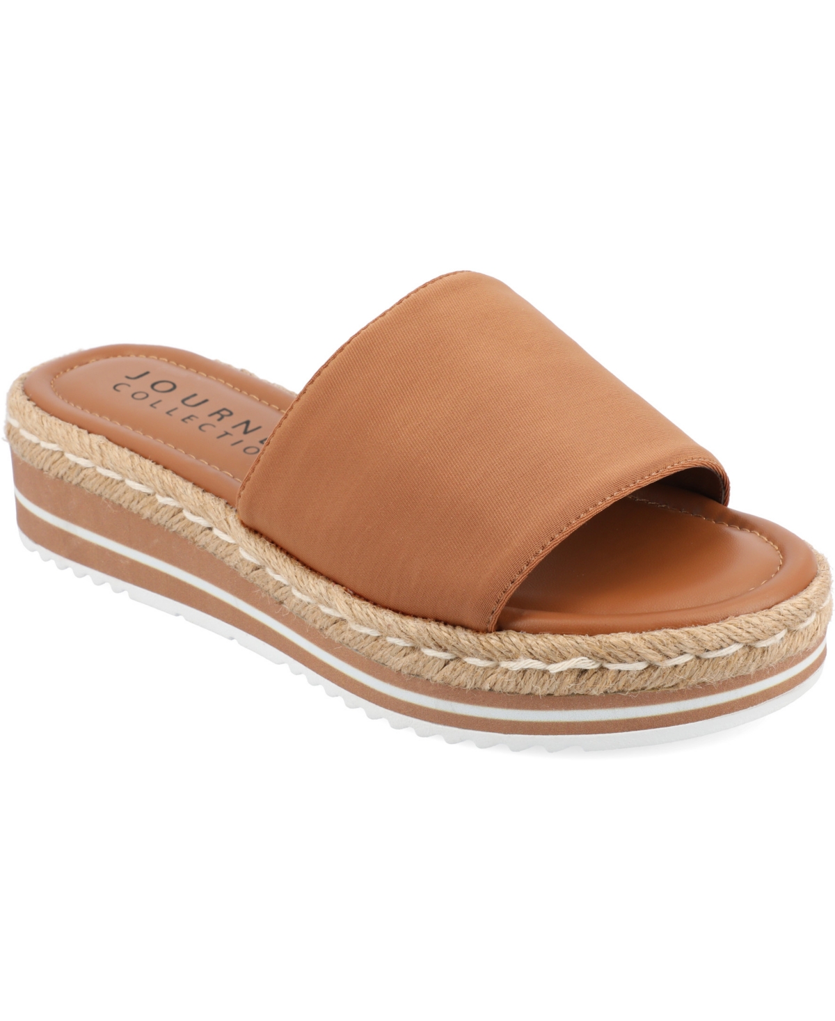 JOURNEE COLLECTION WOMEN'S ROSEY TRU COMFORT FOAM WIDE WIDTH WEDGE HEEL ESPADRILLE SANDALS