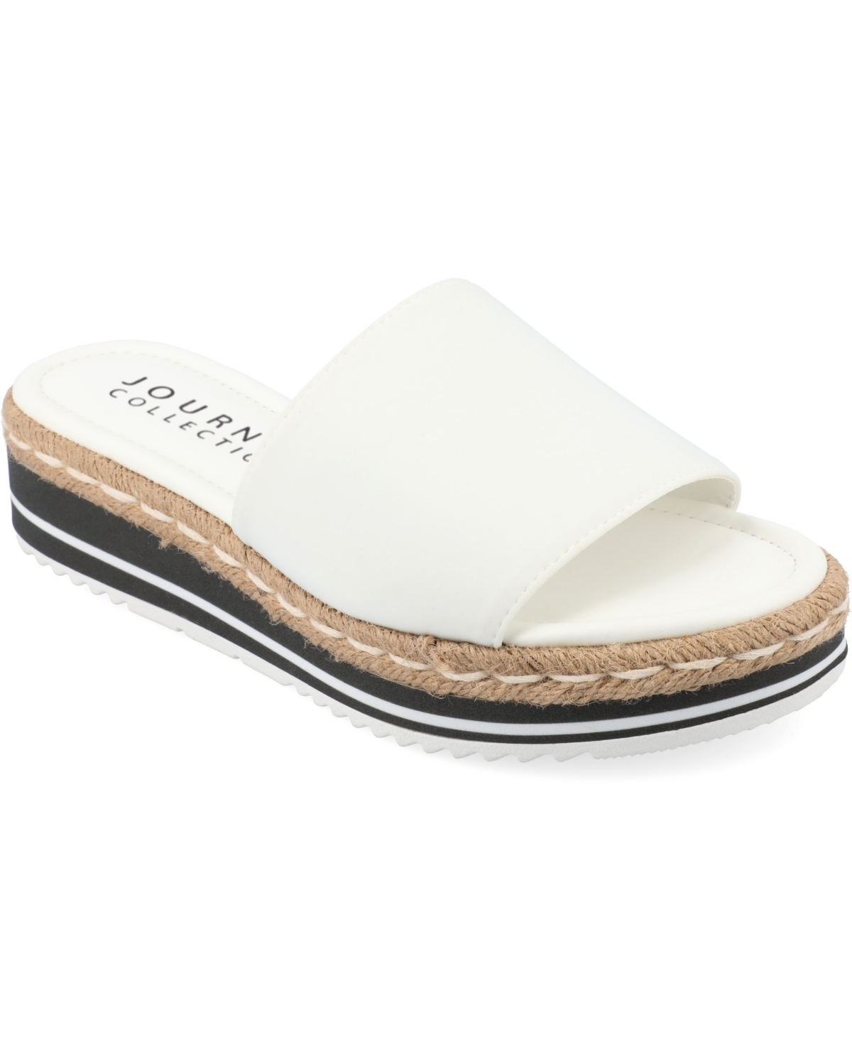 JOURNEE COLLECTION WOMEN'S ROSEY TRU COMFORT FOAM WIDE WIDTH WEDGE HEEL ESPADRILLE SANDALS