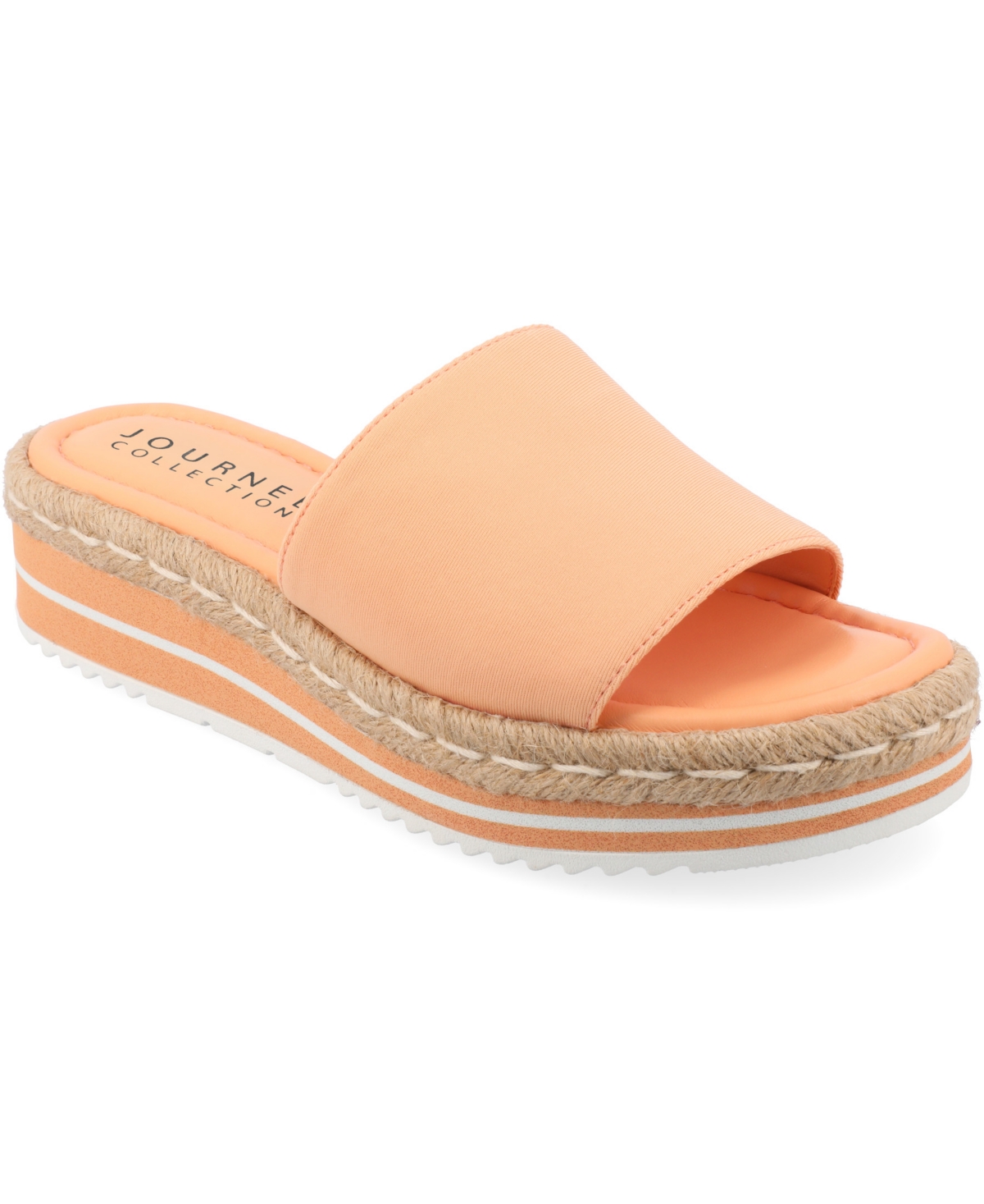 JOURNEE COLLECTION WOMEN'S ROSEY TRU COMFORT FOAM WIDE WIDTH WEDGE HEEL ESPADRILLE SANDALS