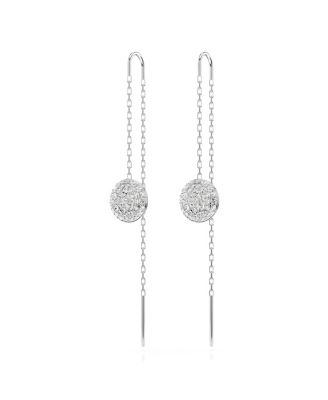 White, Rhodium Plated or Rose-Gold Tone Meteora Drop Earrings