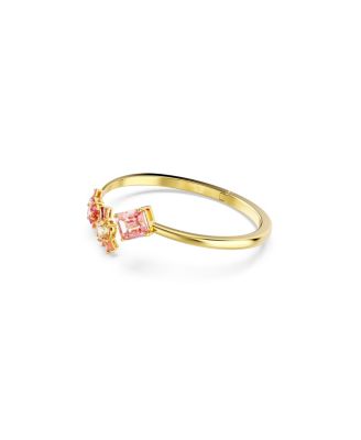 Mixed Cuts, Pink, Gold-Tone Gema Bangle Bracelet