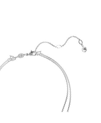 White, Rhodium Plated or Rose-Gold Tone or Gold-Tone Meteora Layered Pendant Necklace