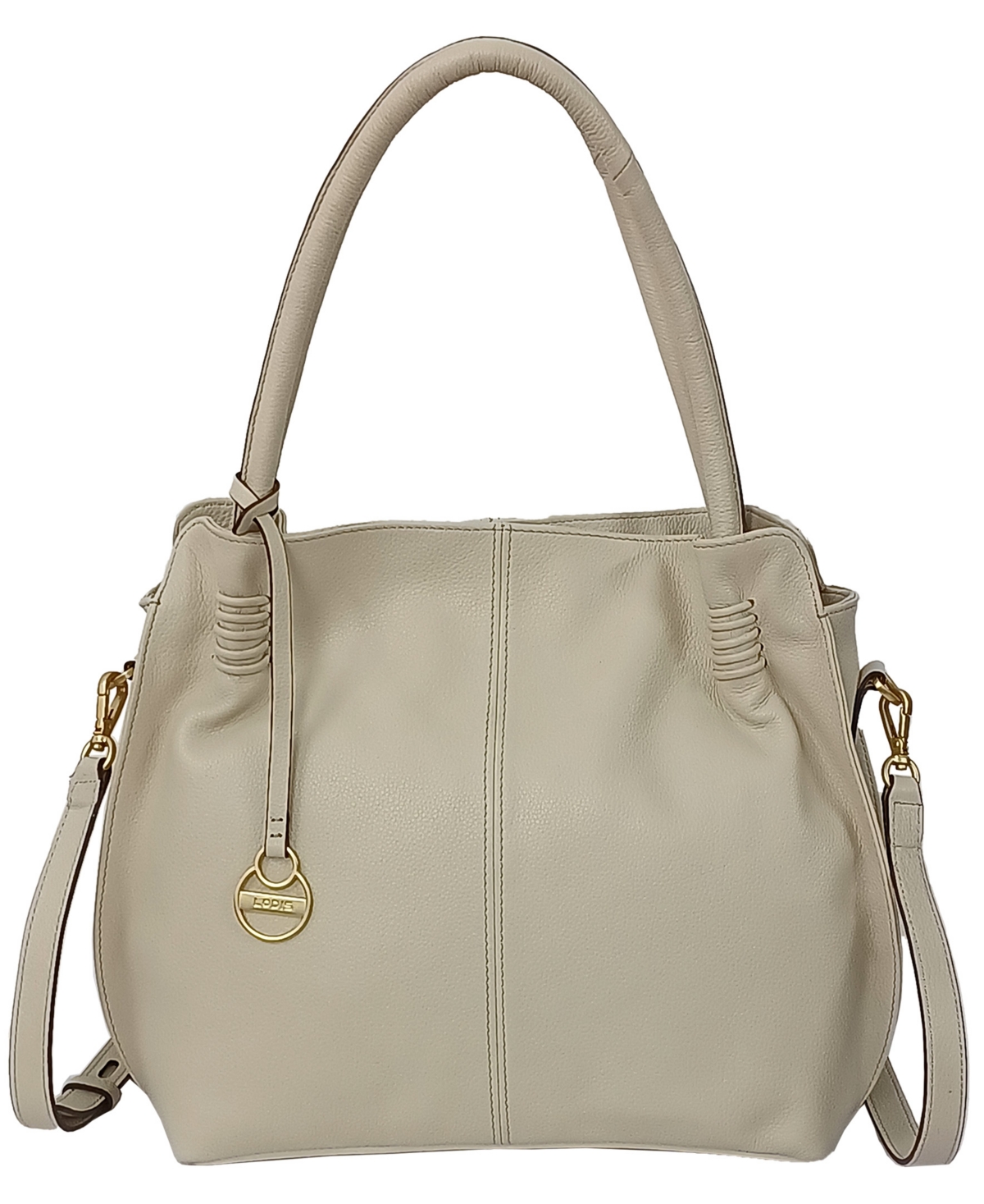 Lodis Montauk Leather Tote In Sand