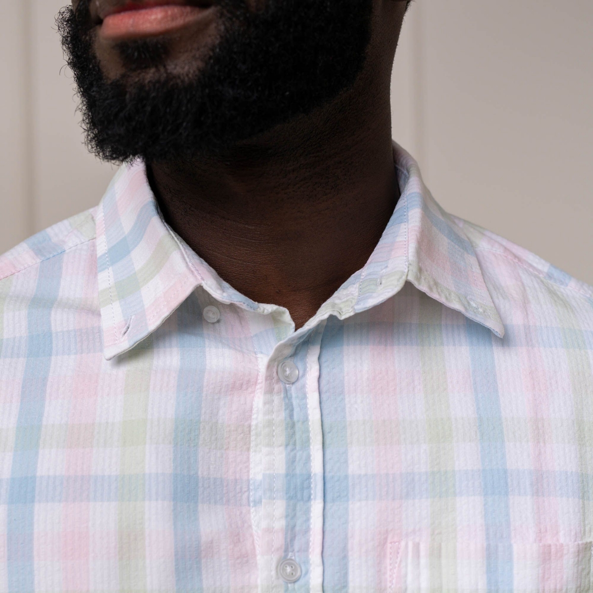 Hope & Henry Men's Organic Long Sleeve Seersucker Button Down Shirt