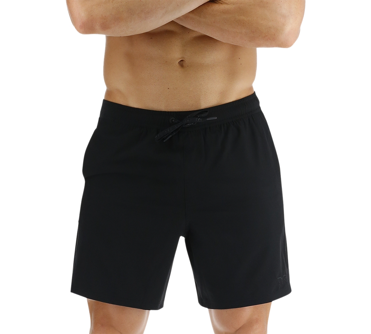 Shop Tyr Men's Skua Solid Performance 7" Volley Shorts In Black