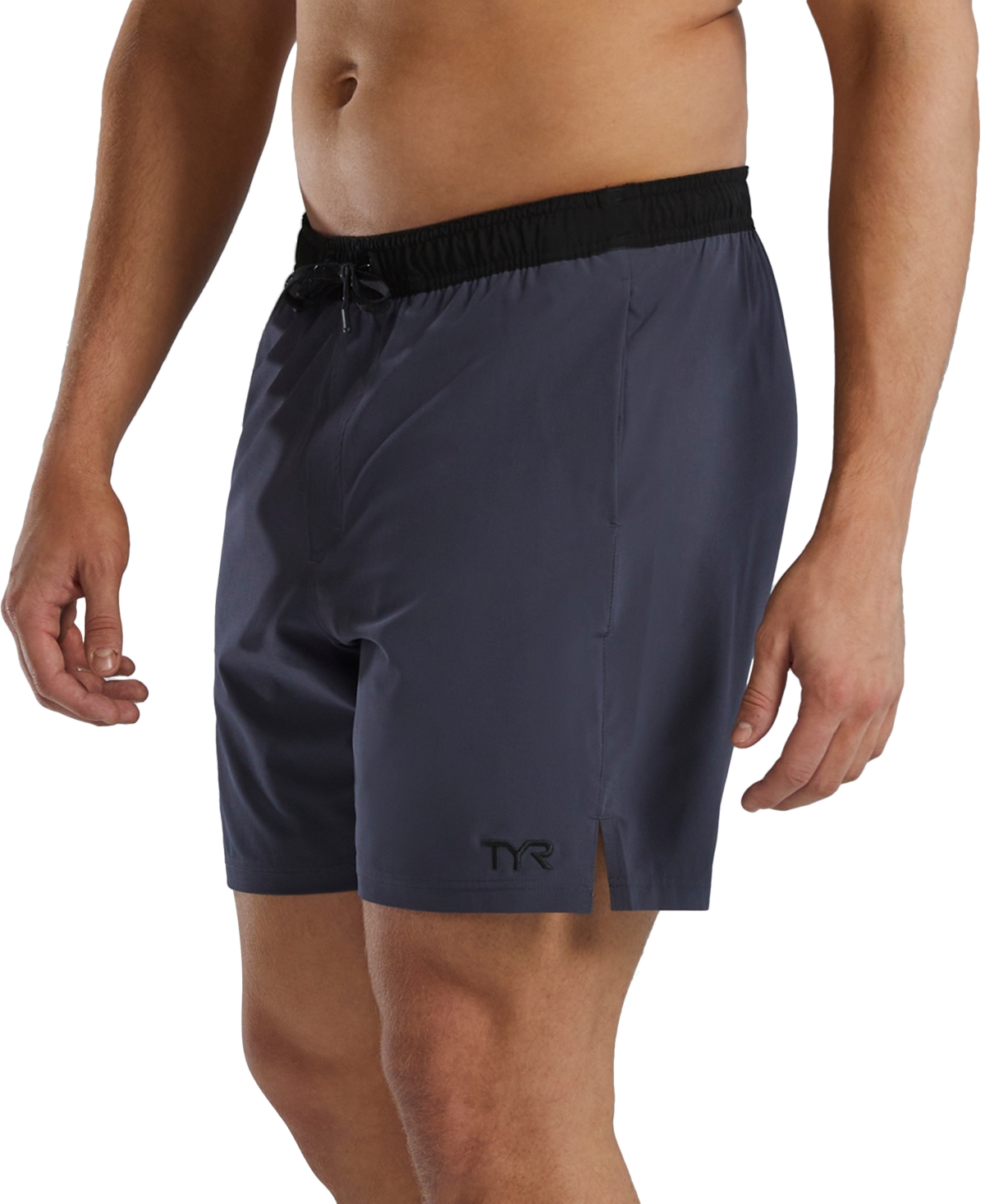 Shop Tyr Men's Skua Solid Performance 7" Volley Shorts In Titanium
