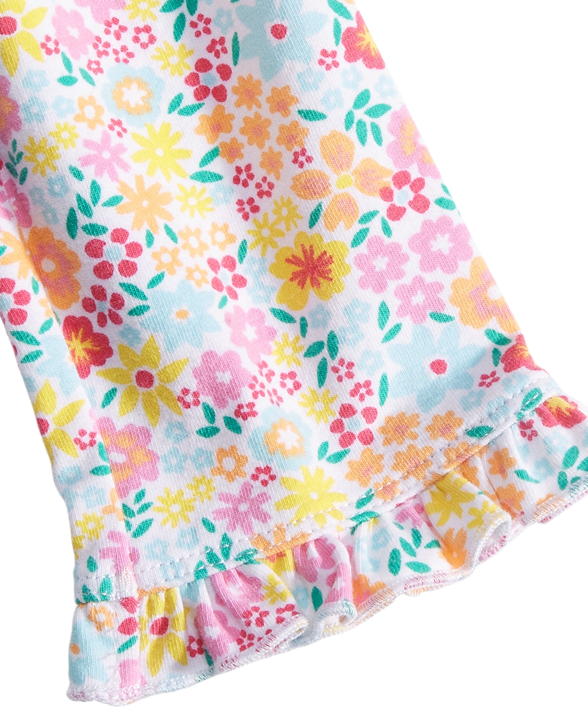 Shop Epic Threads Toddler & Little Girls Ditsy Floral-print Ruffle-hem Capri Leggings, Created For Macy's In Bright White