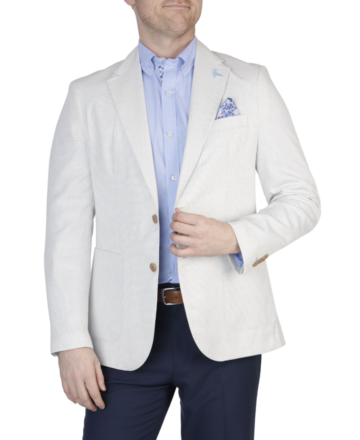 Pin Dot Sport coat Blazers - Vista white