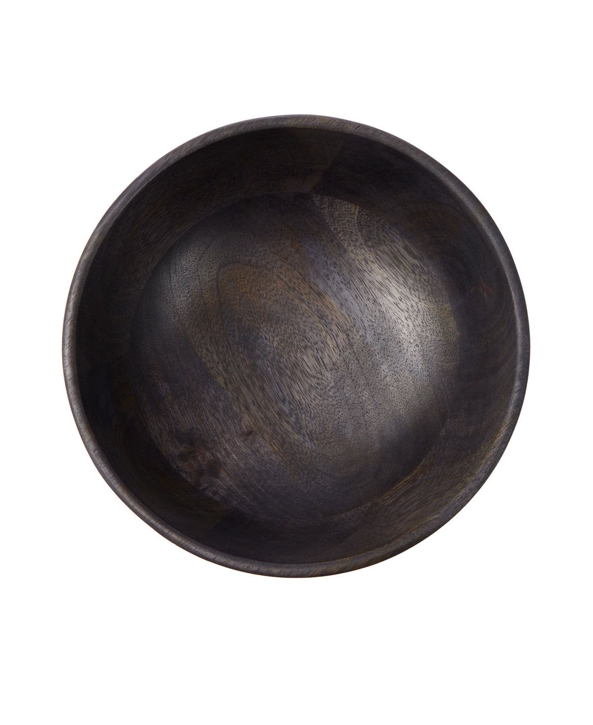 Shop Godinger Signature Collection Acacia Small Wood Bowl With Metal Studs In Black