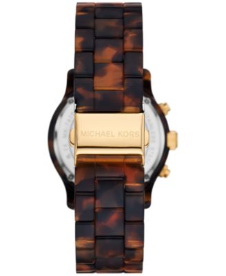 Michael Kors “Tortoise/Acetate Runway Chronograph” Women main image 3