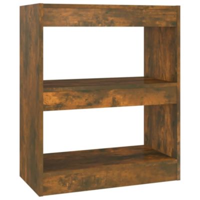 Book Cabinet/Room Divider Smoked Oak 23.6"x11.8"x28.3"