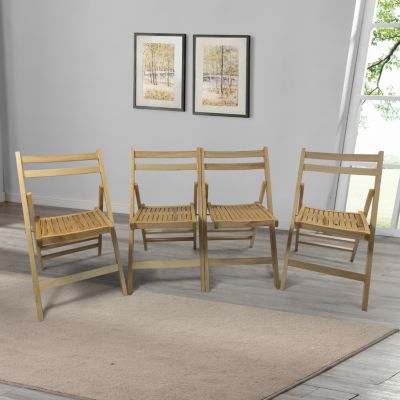Folding Wooden Event Chair, Set of 4