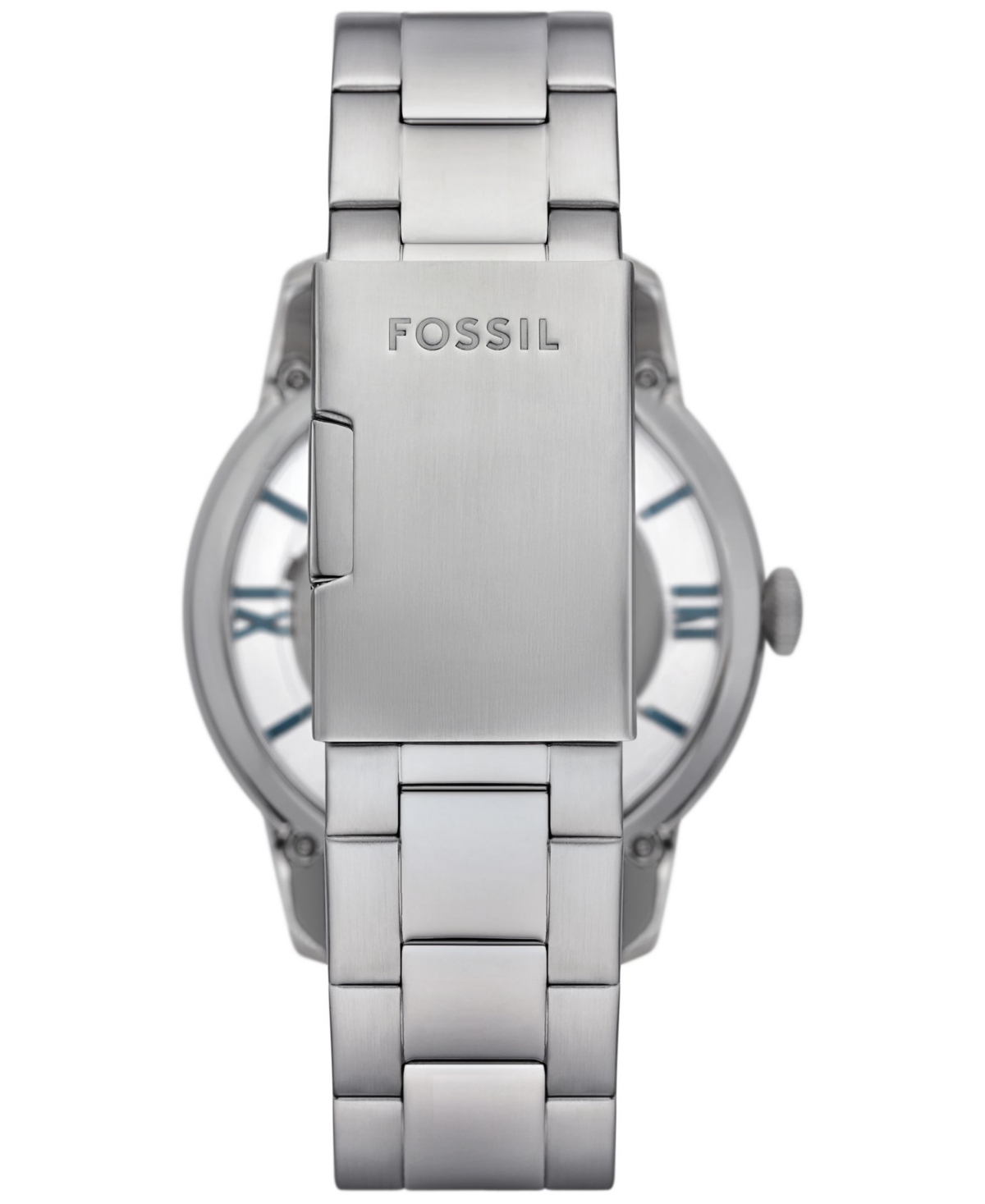 Fossil Men's Townsman Automatic Silver-Tone Stainless Steel Watch 44mm - Silver-Tone