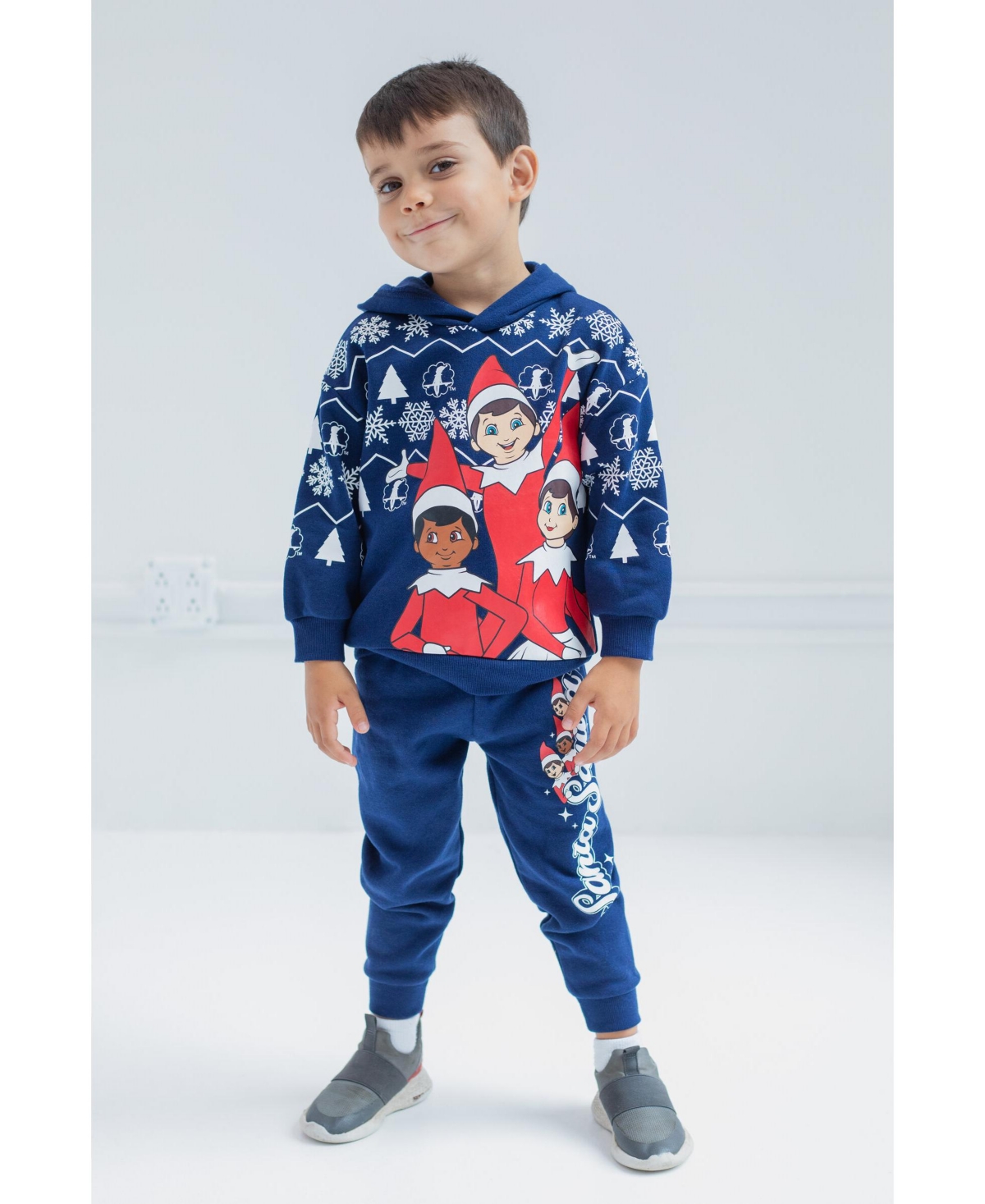 Elf on the shelf Boys The Fleece Pullover Hoodie and Pants Outfit Set to
