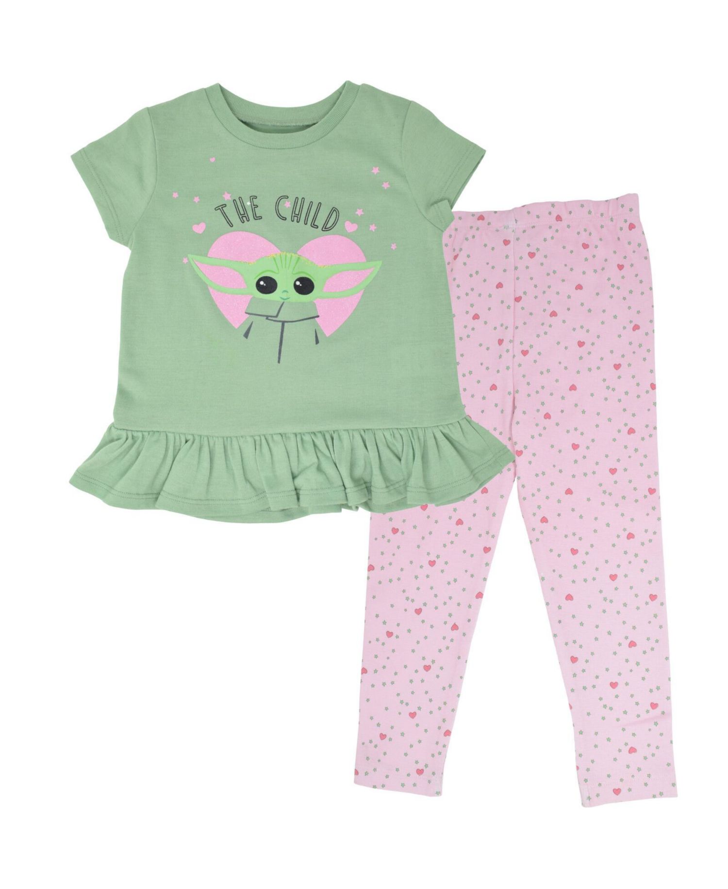 Star Wars Toddler Girls Grogu 2T-16 2-Piece T-Shirt and Leggings Set