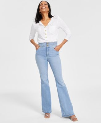 I.N.C. International Concepts - Women's High-Rise Flare-Leg Jeans