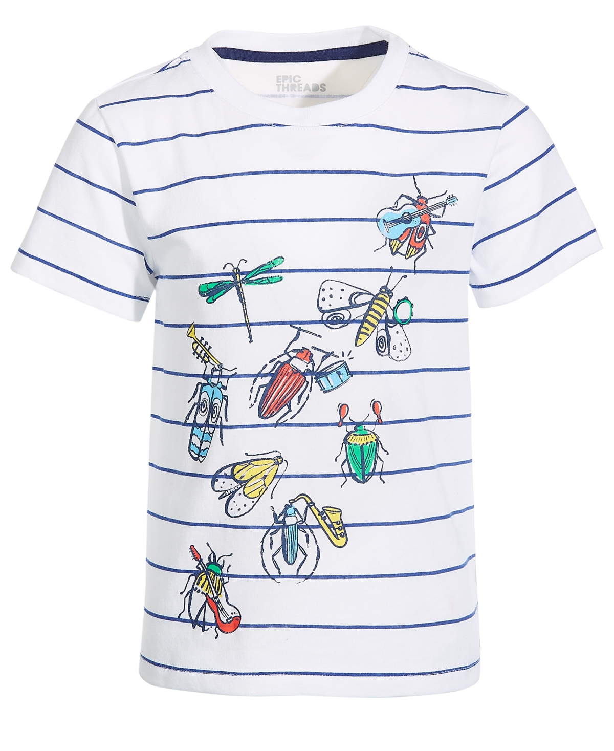 Shop Epic Threads Toddler & Little Boys Rockin' Bugs Graphic T-shirt, Created For Macy's In Bright White