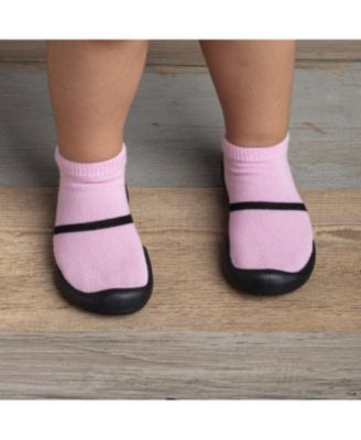 Baby Girl First Walk Sock Shoes Mary Jane - Pink