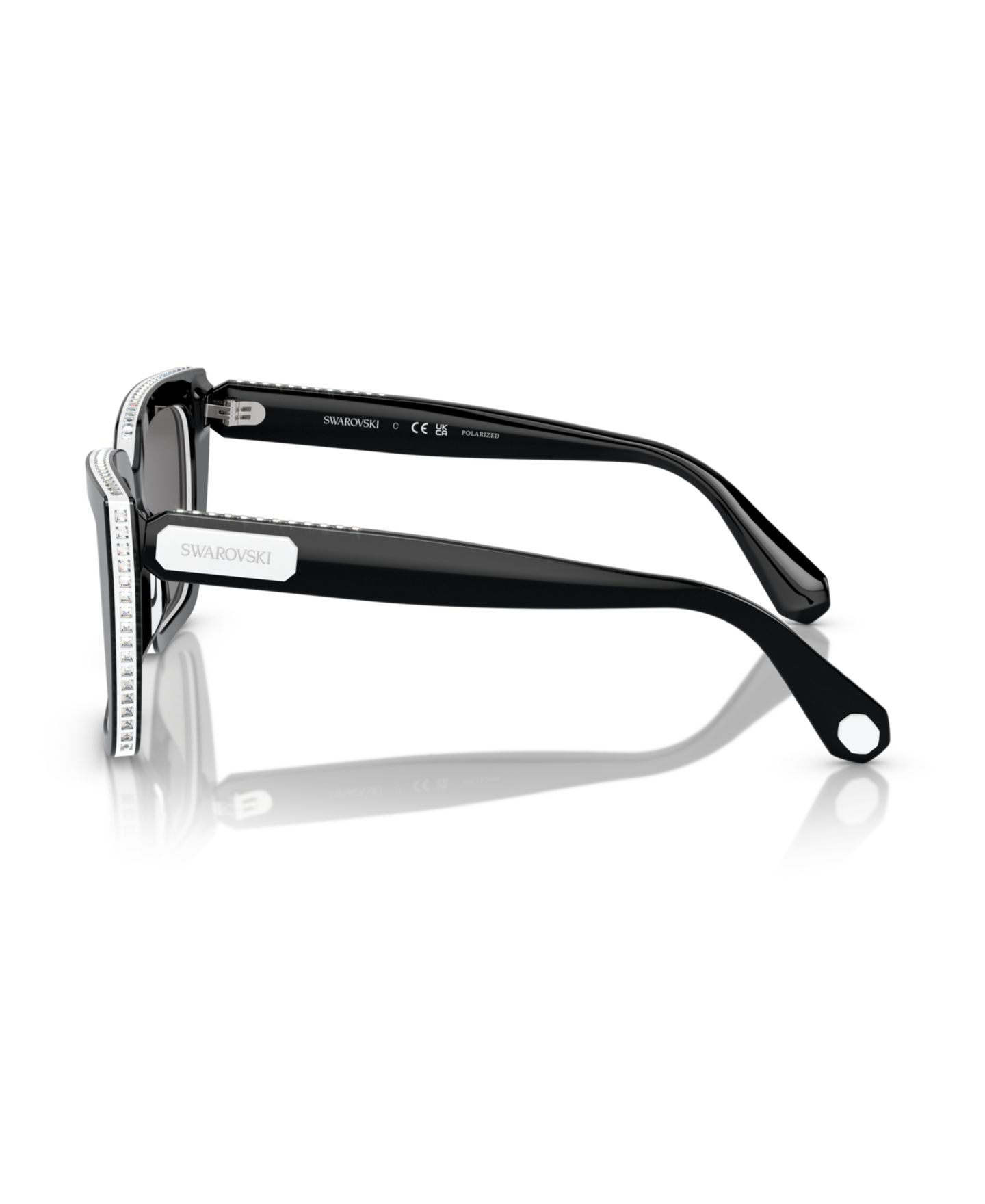 Женские солнцезащитные очки Swarovski Polarized Sunglasses, SK6013, цвет: Чёрный — фото 3