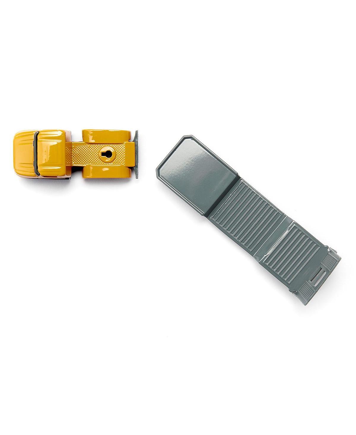 Semi Truck with Low Loader Trailer and Loader by Siku 1616 - Yellow